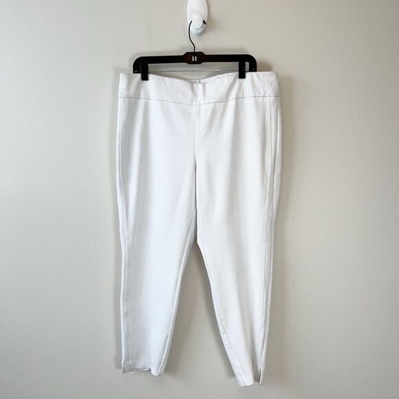 Express Columnist High Waisted Knit Ankle Pants White Women’s Size XL NWT’s - Picture 4 of 15